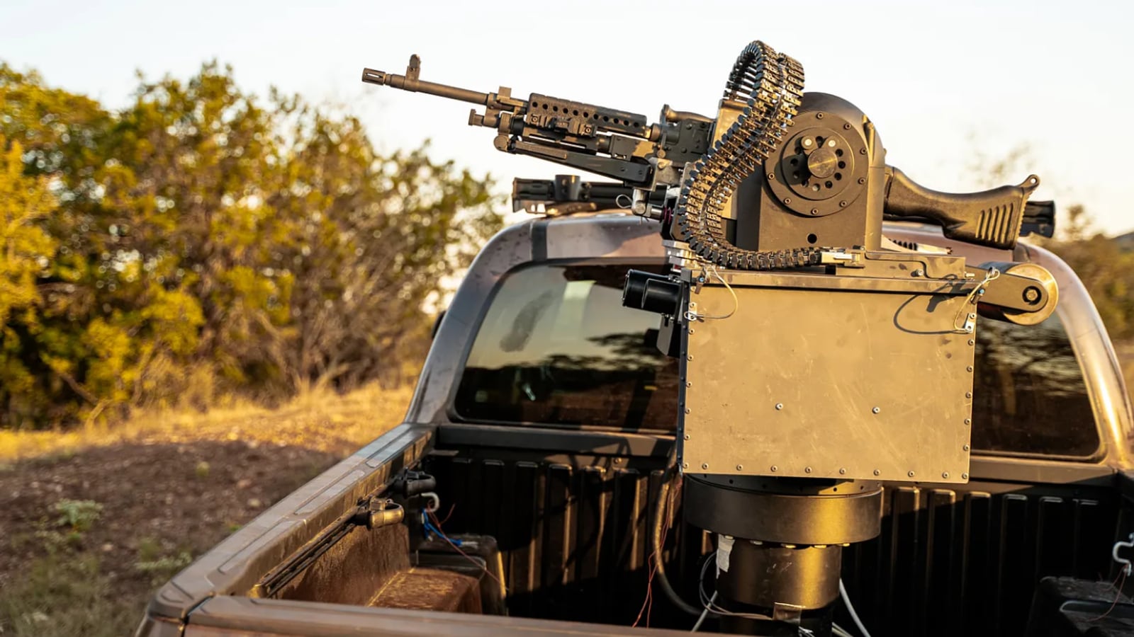 Allen Control Systems: a remote weapon station mounted for field testing