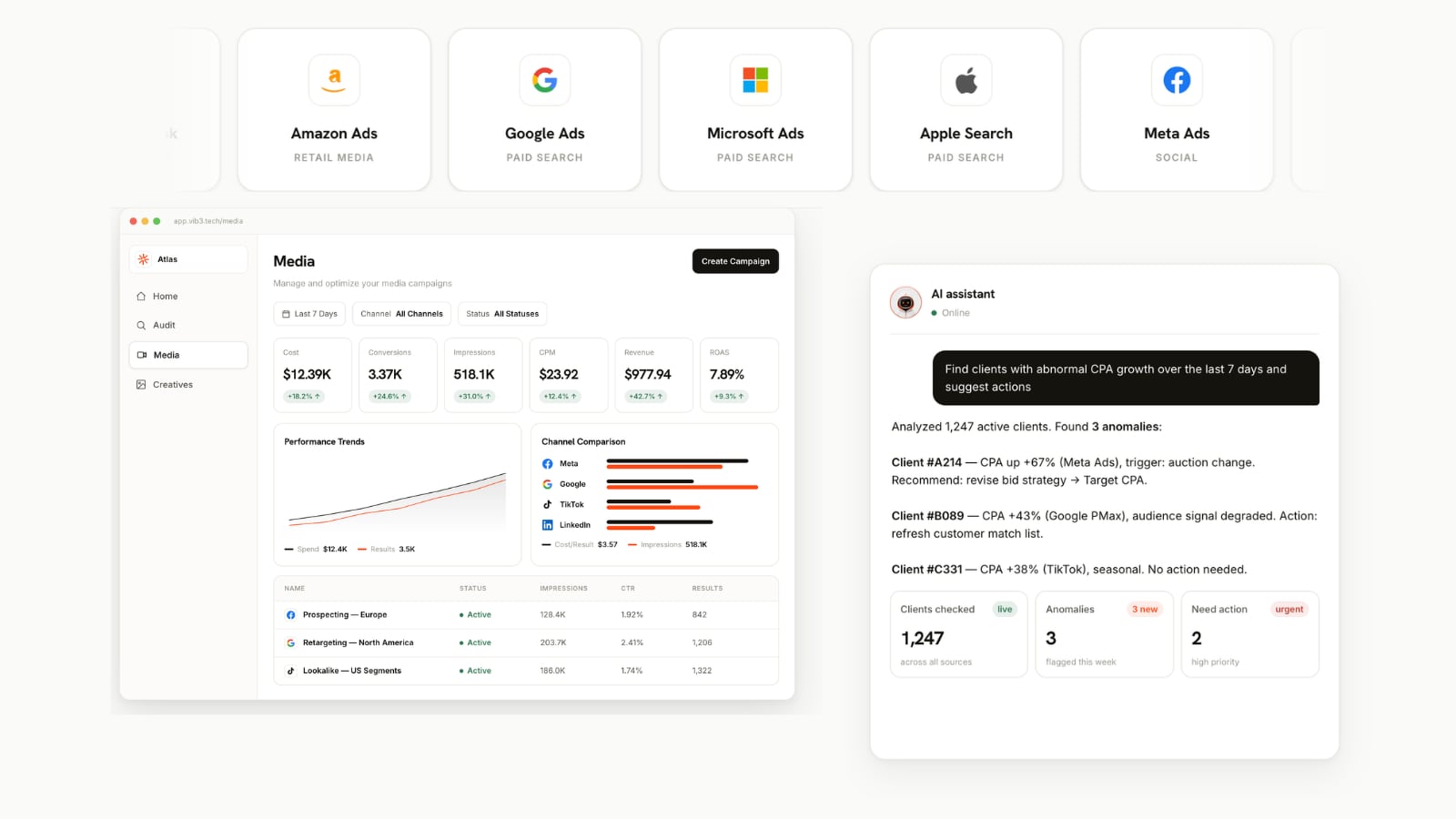 Vib3: the Vib3 marketing performance dashboard